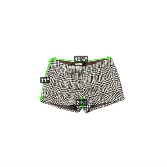 XXZ Womens Black & White Cuffed Hem Houndstooth Shorts Size XS Preppy Retro - Picture 6 of 8